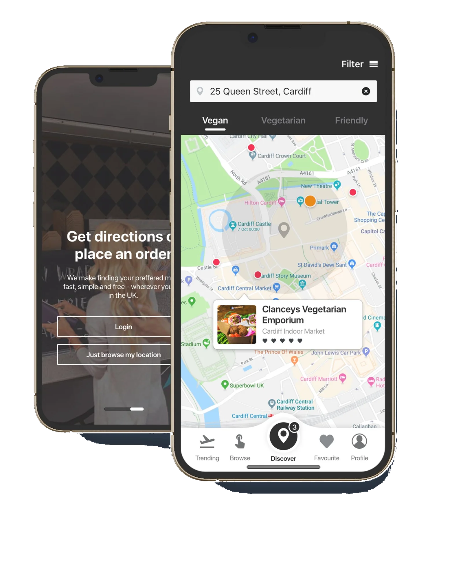 Vejji — vegetarian food finder app and branding